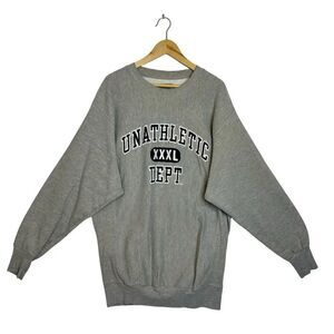 STEVE and BARRY’S Gray Unathletic Dept Gray Crewneck Sweatshirt Size XL